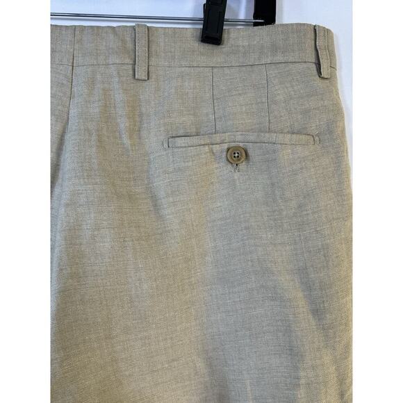 Men’s Linen Tan Pants | Made In Italy Size 36 - Picture 8 of 13